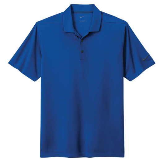 Nike Dri-Fit Micro Pique Mens Polos Gym Blue